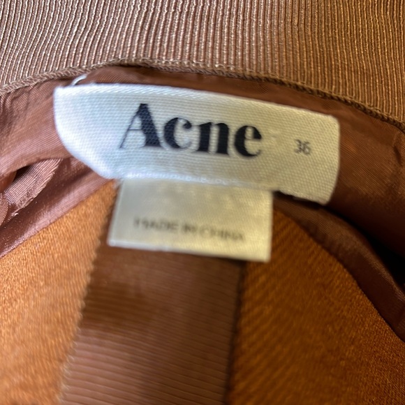 Acne Rust Orange Zipper Front Pencil Skirt - Picture 2 of 4